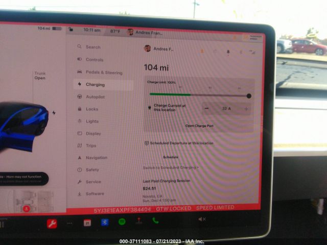 5YJ3E1EAXPF384404 Tesla MODEL 3