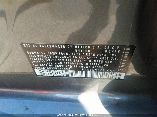 3VWRA7AU3FM094991 Volkswagen Golf Tdi Se