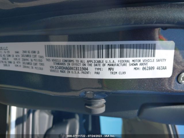 1C4RDHAG0KC811904 Dodge Durango Sxt Plus