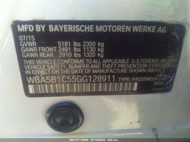 WBA5B1C55GG128911 BMW 5 Series 535i