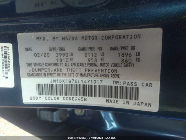 2020 Mazda CX-3, VIN: JM1DKFB76L1471917