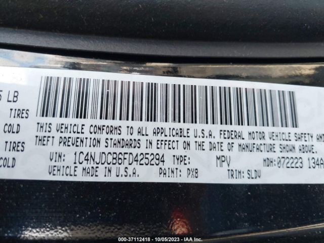 1C4NJDCB6FD425294 Jeep Compass Limited