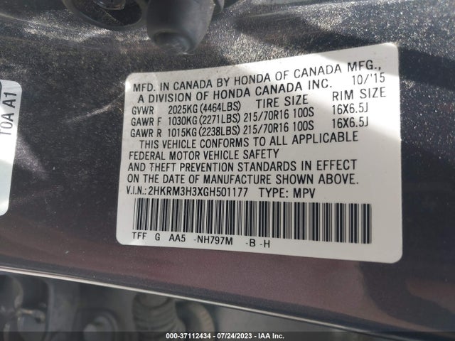 Honda CR-V LX 2016 2HKRM3H3XGH501177 Image 15