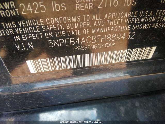 Hyundai SONATA GLS 2014 5NPEB4AC8EH889432 Image 10