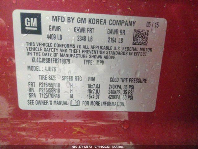 KL4CJESB1FB218879 Buick Encore