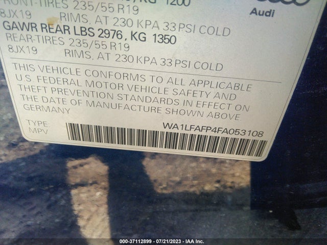WA1LFAFP4FA053108 Audi Q5 Premium Plus