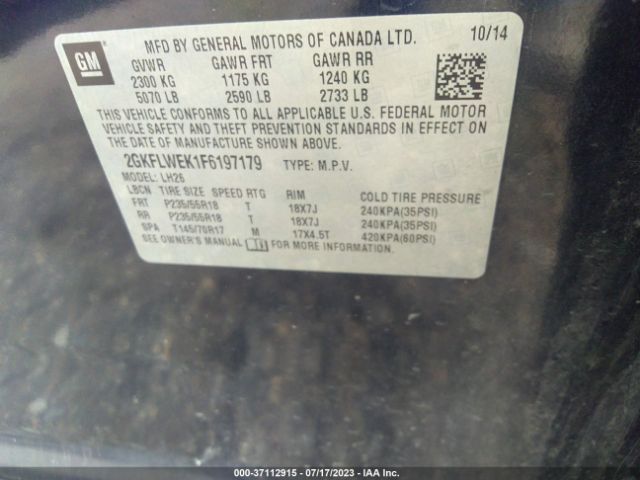 2GKFLWEK1F6197179 GMC Terrain Sle