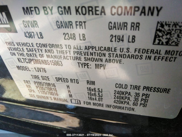 Chevrolet Trax Lt 2022 KL7CJPSM6NB515063 Image 9