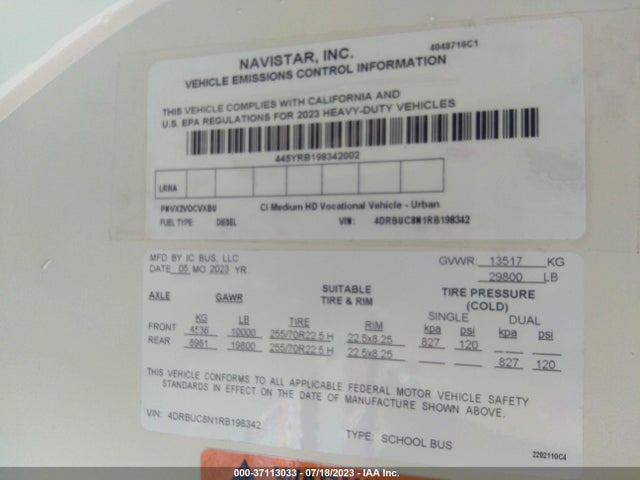 2024 IC CORPORATION 3000 4DRBUC8N1RB198342 Photo 8