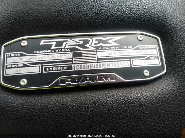 1C6SRFU98MN703355 RAM 1500 Trx