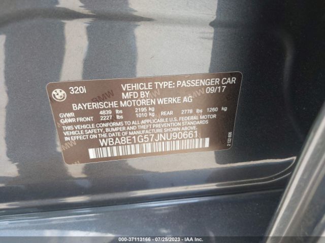 WBA8E1G57JNU90661 BMW 3 Series 320i