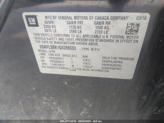 2GKFLSEK1G6286633 GMC Terrain Sle