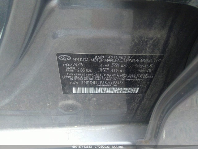 Hyundai ELANTRA SEL 2019 5NPD84LF8KH492476 Image 15