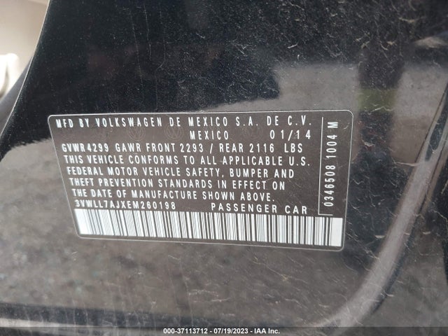 3VWLL7AJXEM260198 Volkswagen Jetta Sedan Tdi