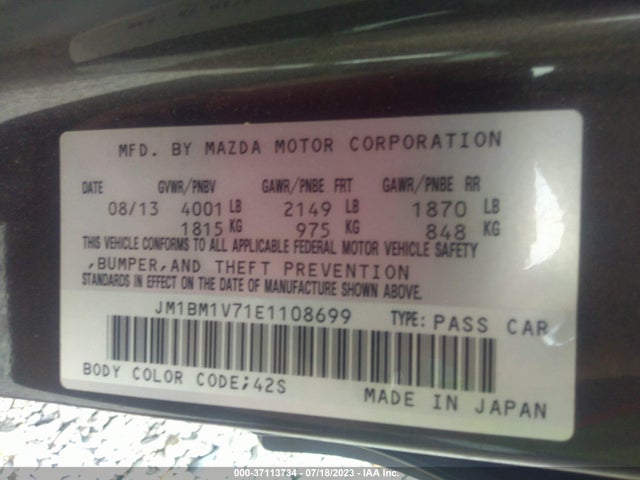Mazda Mazda3 I Touring 2014 JM1BM1V71E1108699 Image 15