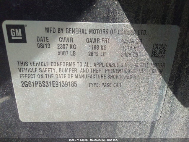 2G61P5S31E9139185 Cadillac Xts Premium