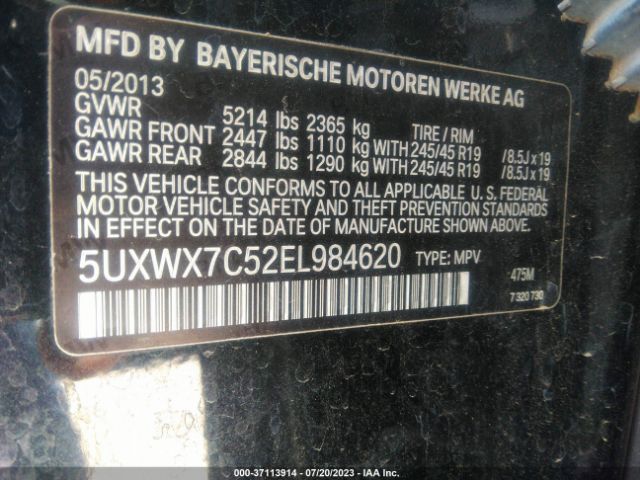 5UXWX7C52EL984620 BMW X3 Xdrive35i
