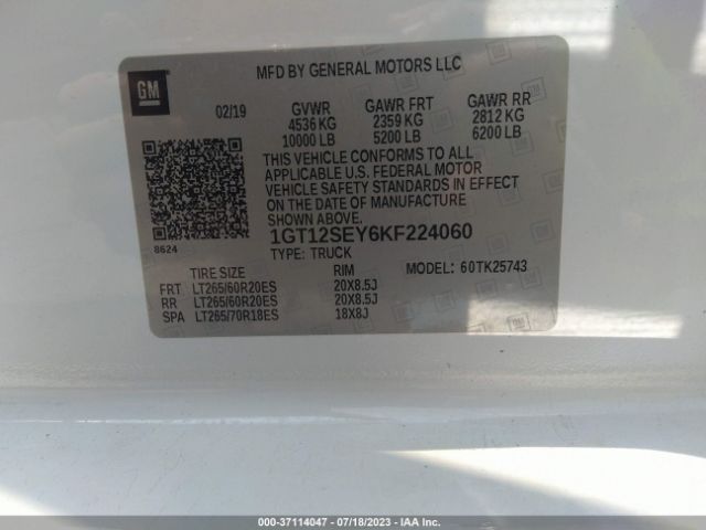 1GT12SEY6KF224060 GMC Sierra 2500hd Denali