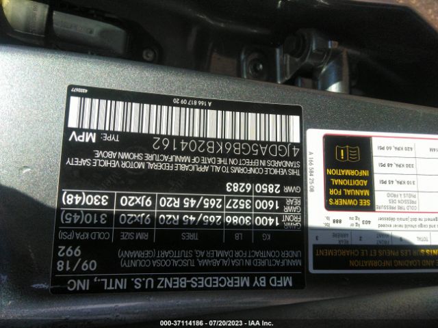4JGDA5GB6KB204162 Mercedes-Benz Gle Gle 400