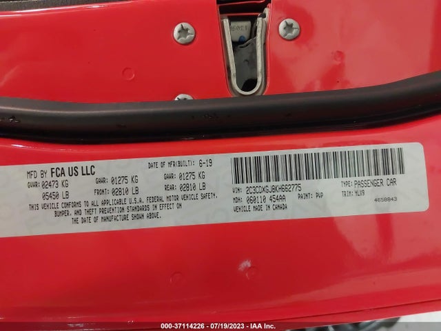 Dodge Charger Scat Pack 2019 2C3CDXGJ8KH662775 Image 9