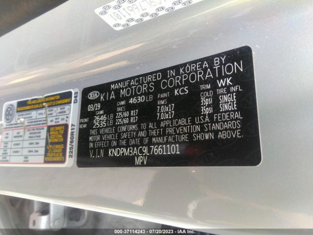 KNDPM3AC9L7661101 KIA Sportage Lx