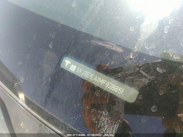 5YJ3E1EA1MF928851 Tesla Model 3 Standard Range Plus