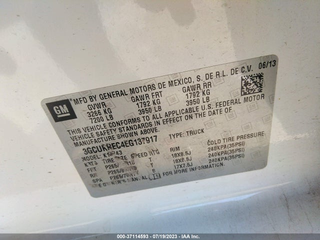 Chevrolet Silverado 1500 Lt 2014 3GCUKREC4EG137917 Image 9