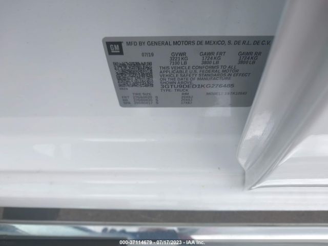 3GTU9DED1KG276485 GMC Sierra 1500 Slt