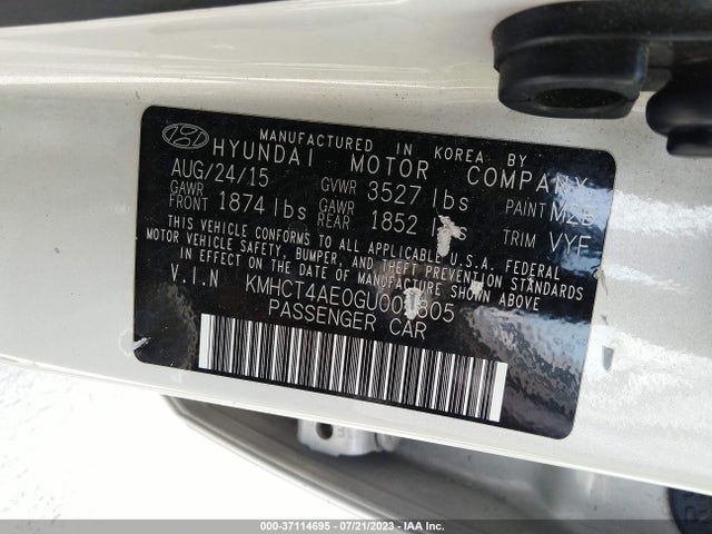 Hyundai ACCENT SE 2016 KMHCT4AE0GU002805 Image 9