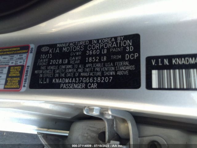 KNADM4A37G6638207 KIA RIO LX