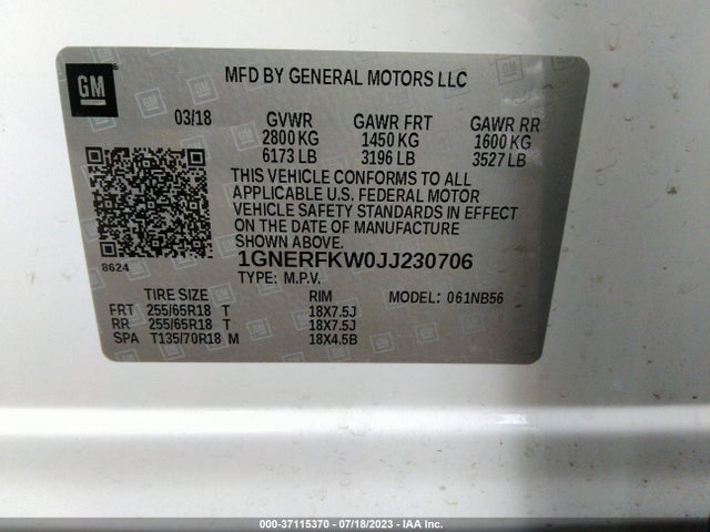 Chevrolet Traverse Ls 2018 1GNERFKW0JJ230706 Image 9