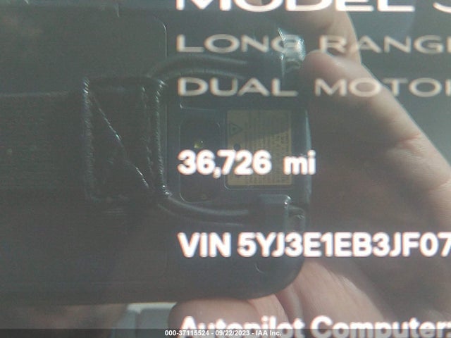 5YJ3E1EB3JF075048 Tesla Model 3 Long Range Battery