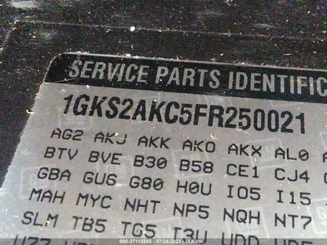 1GKS2AKC5FR250021 GMC YUKON SLE