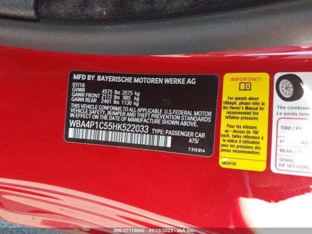 WBA4P1C55HK522033 BMW 4 Series 440i