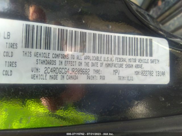 2C4RDGCG4JR209682 Dodge Grand Caravan Sxt