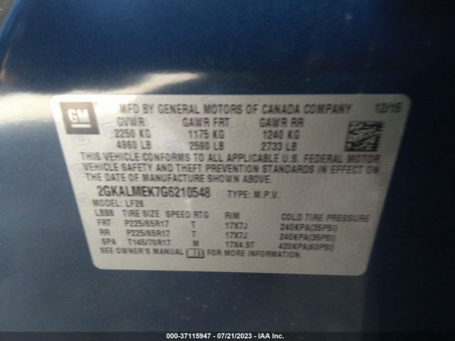 2GKALMEK7G6210548 GMC Terrain Sle