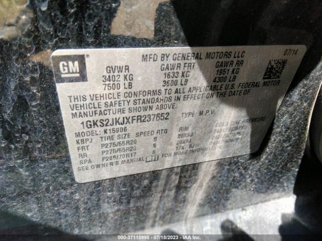 1GKS2JKJXFR237652 GMC YUKON XL DENALI