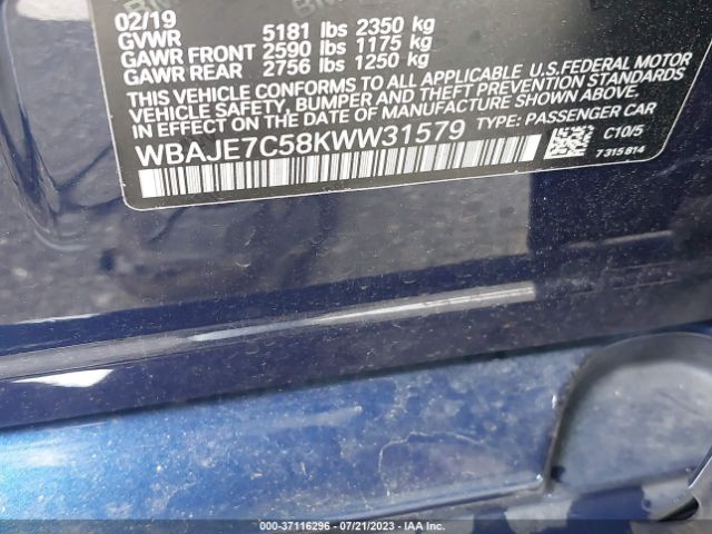 WBAJE7C58KWW31579 BMW 5 Series 540i Xdrive