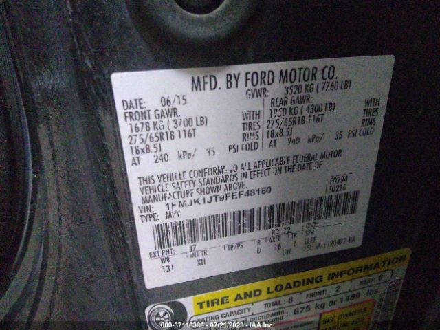 1FMJK1JT9FEF48180 Ford Expedition El Xlt
