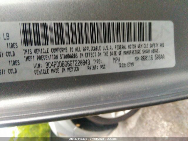 3C4PDDBG6GT220843 Dodge Journey Sxt