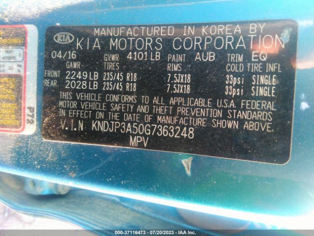 KNDJP3A50G7363248 KIA SOUL +