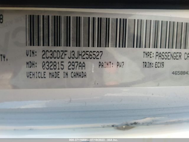 2C3CDZFJ3JH256527 Dodge Challenger R/t Scat Pack