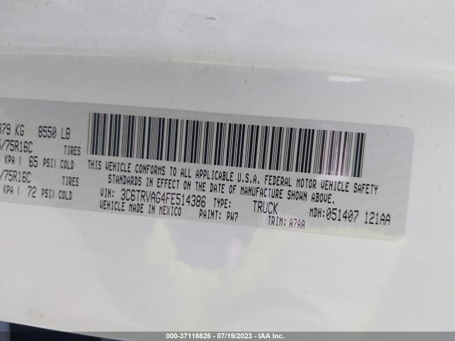 3C6TRVAG4FE514386 RAM Promaster