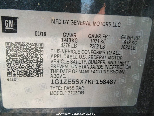 Chevrolet Malibu Premier 2019 1G1ZE5SX7KF158487 Image 9