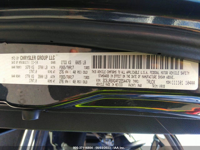 3C6JR6AG4FG554470 RAM 1500 Tradesman