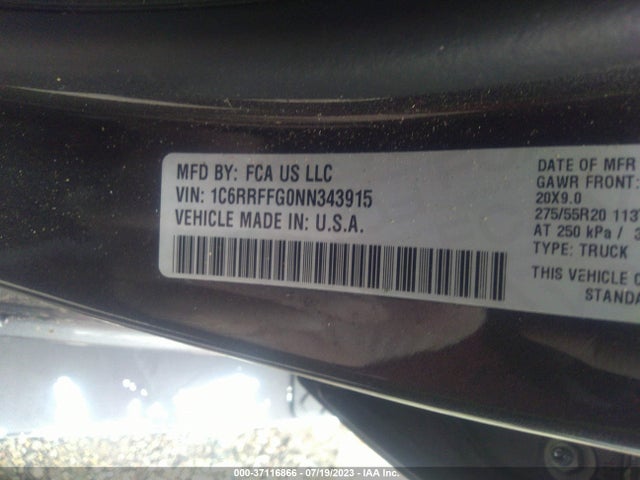 1C6RRFFG0NN343915 RAM 1500 Big Horn