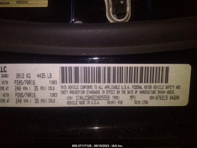1C4NJCBA5ED925559 Jeep Compass Sport