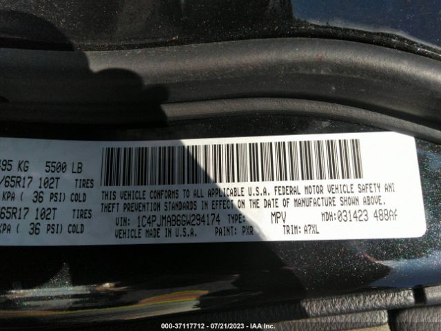 1C4PJMAB6GW294174 Jeep Cherokee Sport