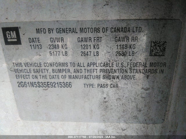 2G61N5S35E9215366 Cadillac XTS LUXURY