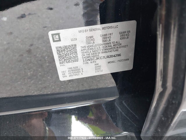 Chevrolet Suburban Premier 2020 1GNSCJKC7LR204296 Image 9